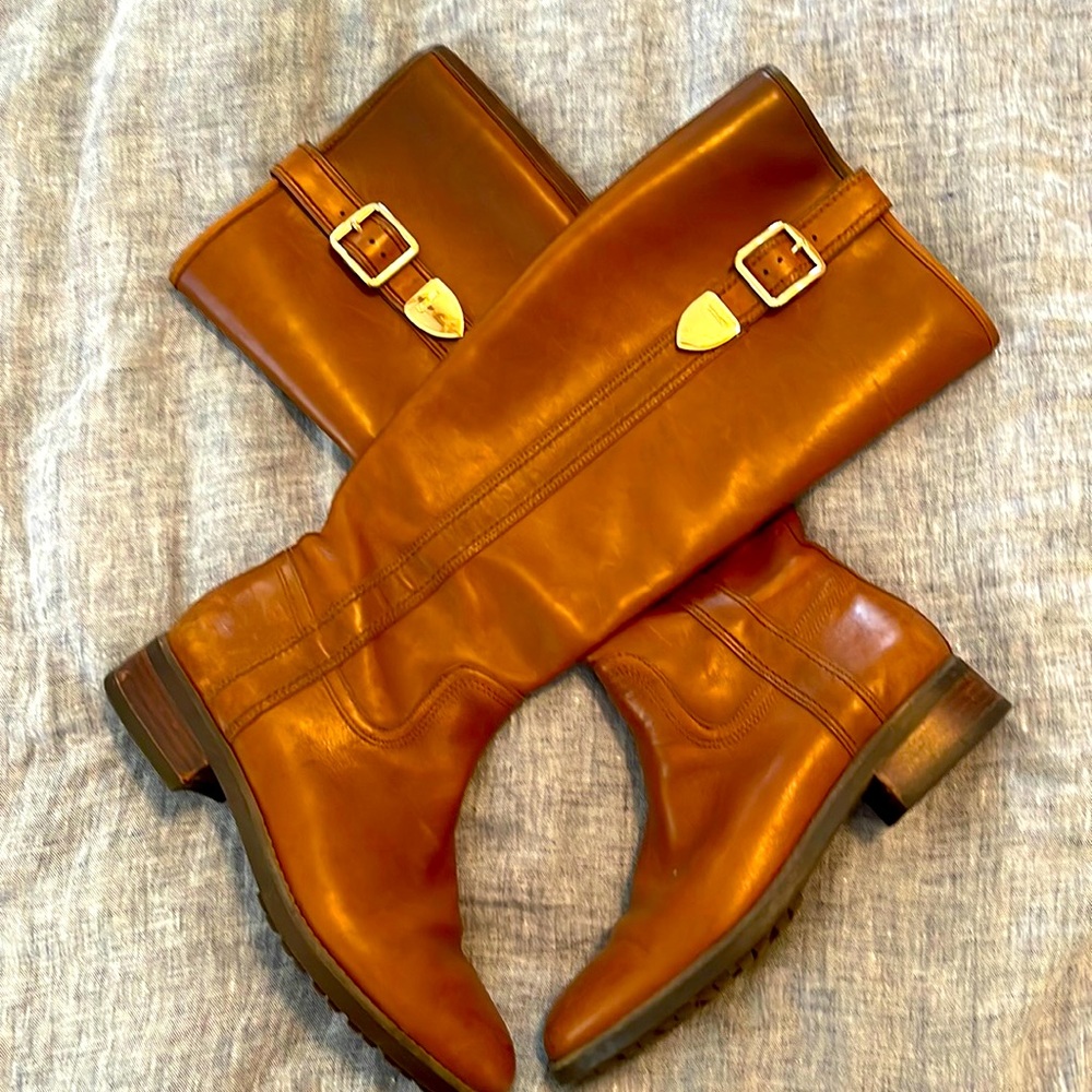 Coach Easton Dark Saddle Boots Size 6.5